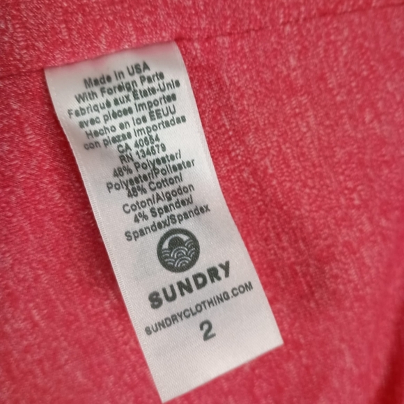 Sundry Knot-Front Dress in Red Size Medium - Picture 5 of 5